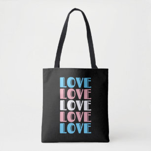 Liebe Wiederholen von LGBTQ Transgender-Pride Tasche