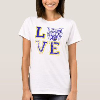Liebe-wilder Fußball trägt Behälter zur Schau T-Shirt