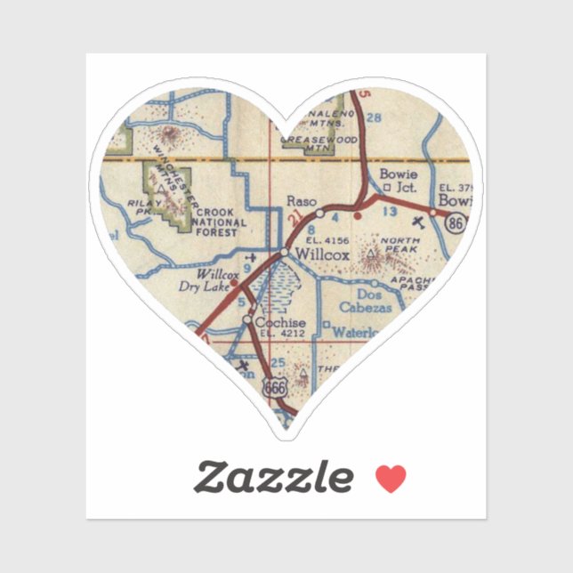 Liebe Willcox Arizona Aufkleber (Blatt)