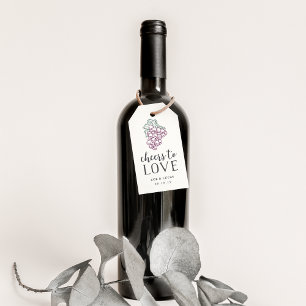 Liebe Wine Country Wedding Gefallen Geschenkanhänger