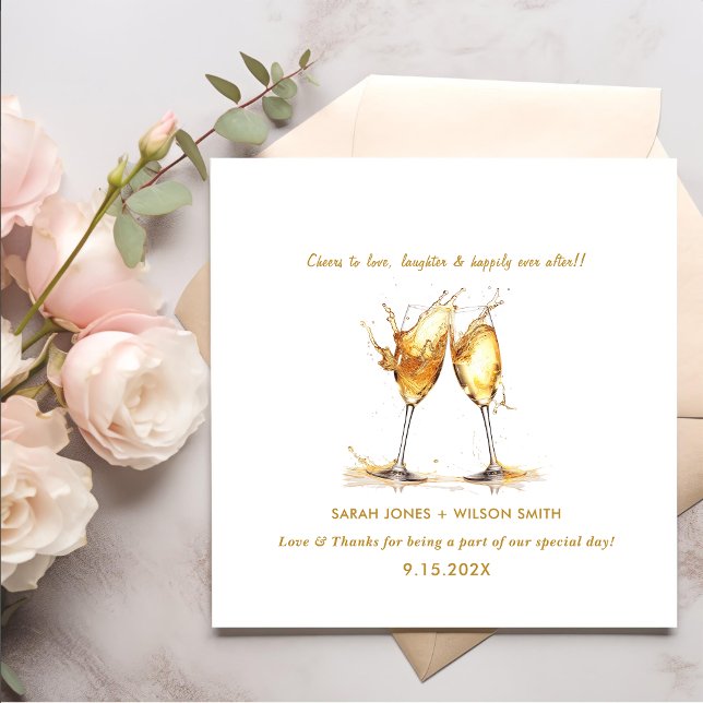 Liebe Wine Glasses Wedding Napkins Serviette (Von Creator hochgeladen)