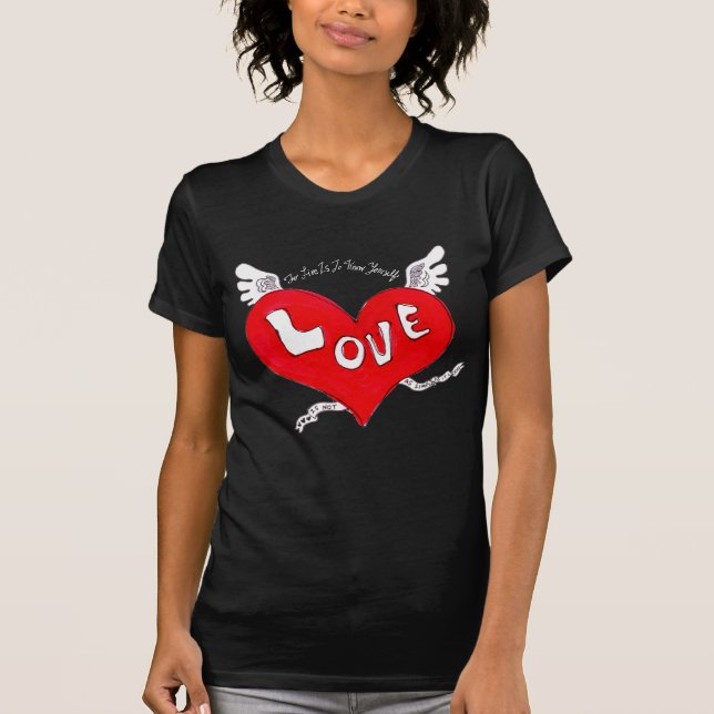Liebe Wings Heart Top (dunkel) (Vorderseite)