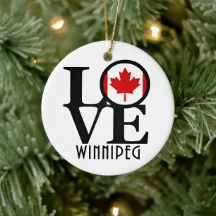 LIEBE Winnipeg Kanada Keramik Ornament