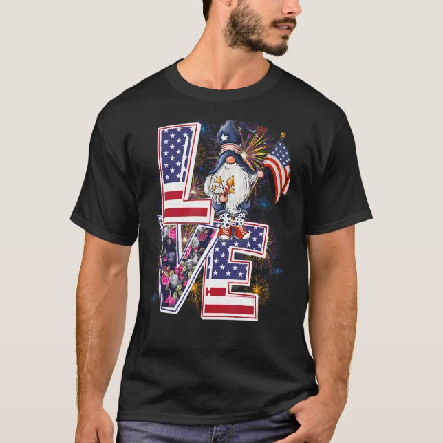 Liebe wird 4. Juli Patriotic T-Shirt (Vorderseite)