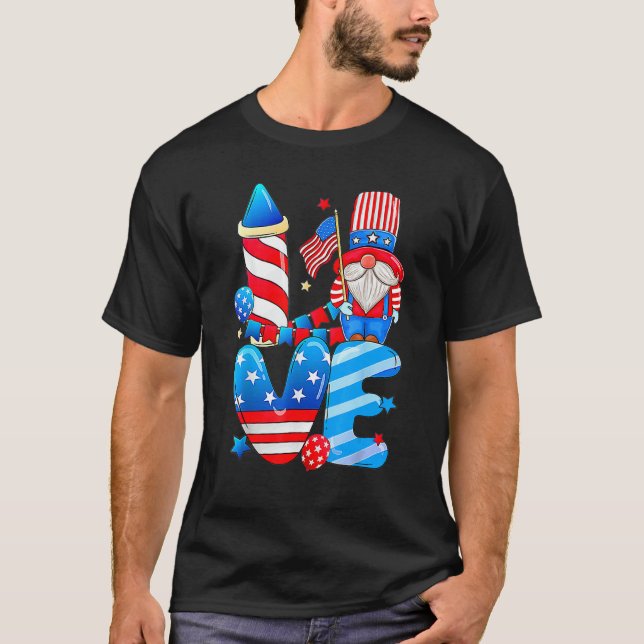 Liebe wird 4. Juli USA Flaggen Patriotische Kinder T-Shirt (Vorderseite)