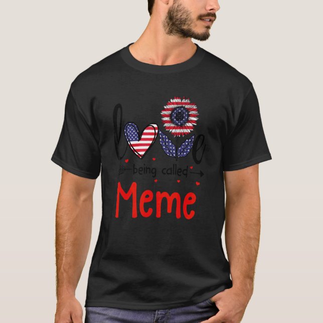 Liebe wird als Meme American Flag Patriotic 4. T-Shirt (Vorderseite)