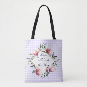Liebe wird die Lila Gingham Fashon Tasche führen