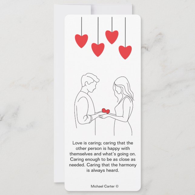 Liebe wird gekümmert einladung (Vorderseite)