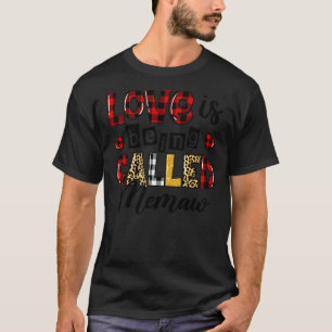 Liebe wird Kariert Memaw Mother Day Red genannt T-Shirt