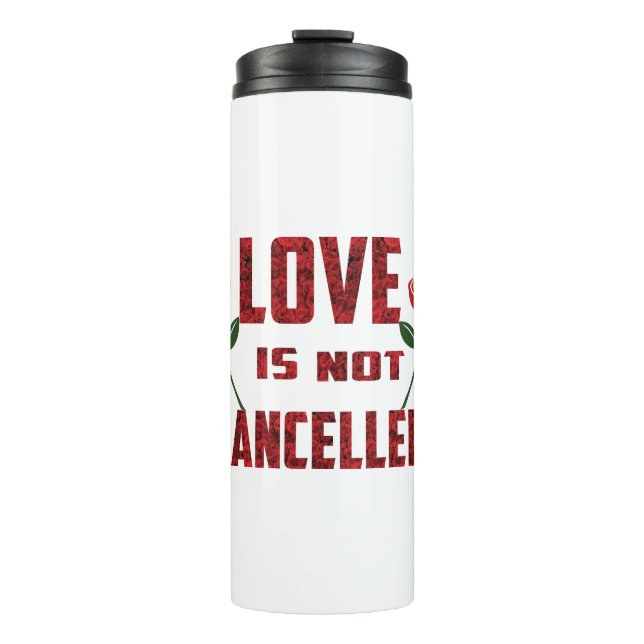 Liebe wird nicht abgebrochen thermosbecher (Vorderseite)