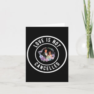 Liebe wird nicht abgesagt Hochzeitsgeschenke für B Karte