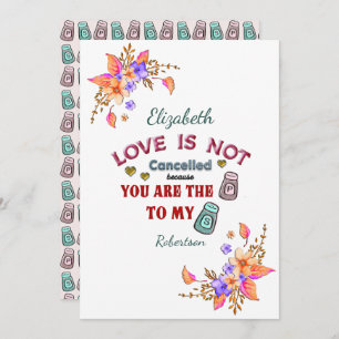 Liebe wird nicht abgesagt, mein Pfeffer Ihr Salz n Karte