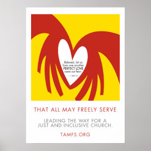 Liebe wirft heraus Plakat der Furcht-18 x 24