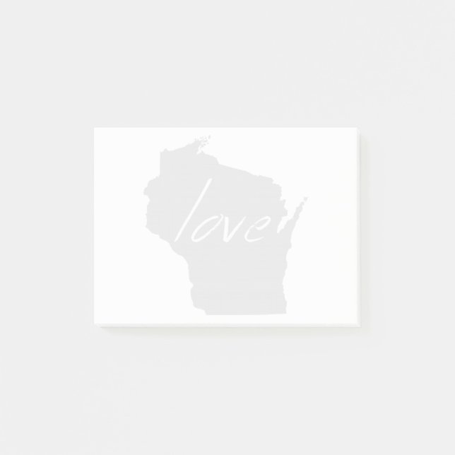 Liebe Wisconsin Post-it Klebezettel (Vorderseite)