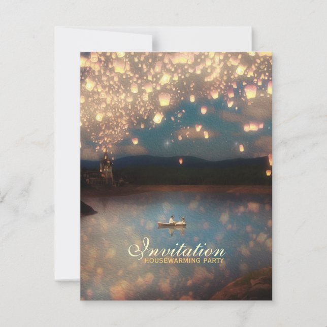 Liebe Wish Lanterns - Party Einladung zur Erwärmun (Vorderseite)