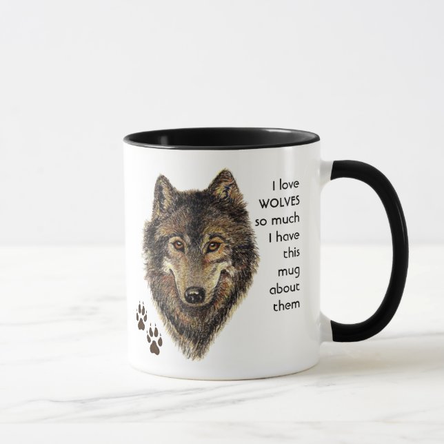 Liebe WOLVES so viel Spaß Zitat Tasse (Rechts)