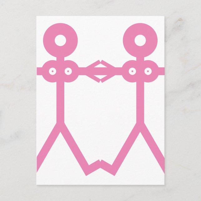 Liebe Women Pink 2006 Icon Art Postkarte (Vorderseite)