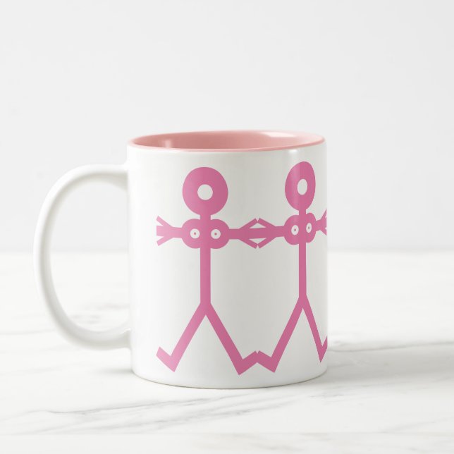 Liebe Women Pink 2006 Icon Art Zweifarbige Tasse (Links)