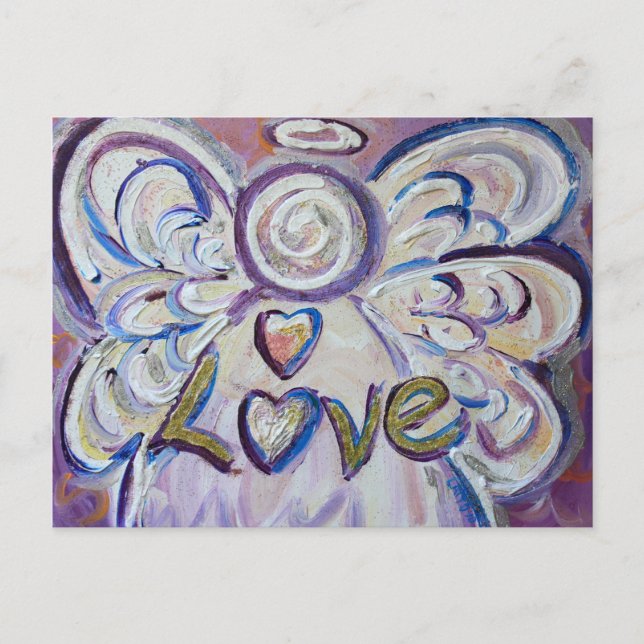 Liebe Word Inspiration Angel Postkarte (Vorderseite)