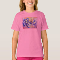 Liebe Word Sunset Twilight Art Glitzer Shirts
