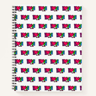 Liebe Wort Kunst Typografie Notizbuch