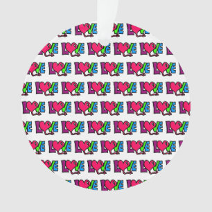Liebe Wort Kunst Typografie Ornament