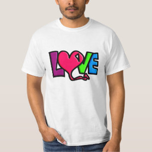 Liebe Wort Kunst Typografie T-Shirt