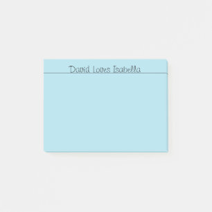 Liebe Worte blau Post-it Klebezettel