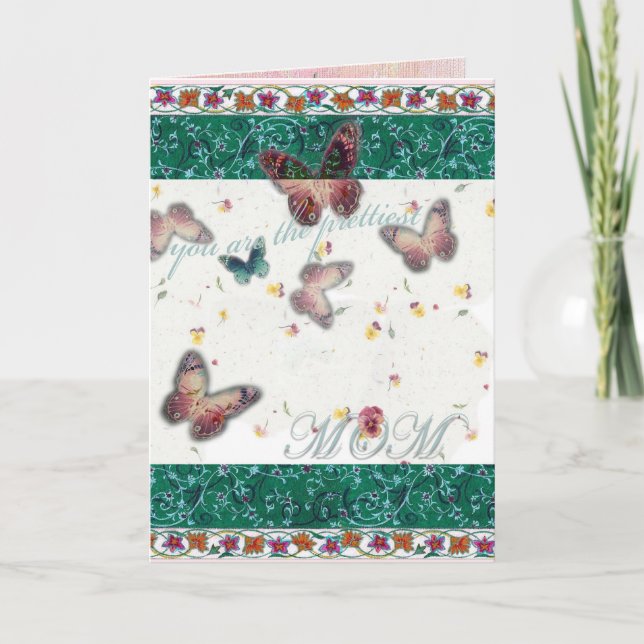 Liebe Worte Muttertag Orientalischer Schmetterling Karte (Vorderseite)