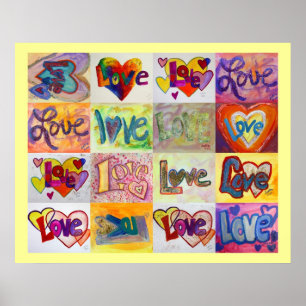 Liebe Worte XOXO Kunstwerke Bilder Poster Art druc