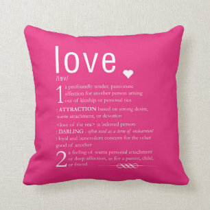 Liebe-Wörterbuch-Definitionvalentine-Typografie Kissen