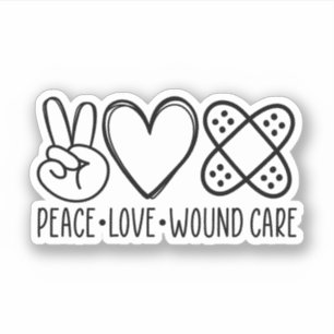 Liebe Wundversorgung, Pflege von Wunden Aufkleber