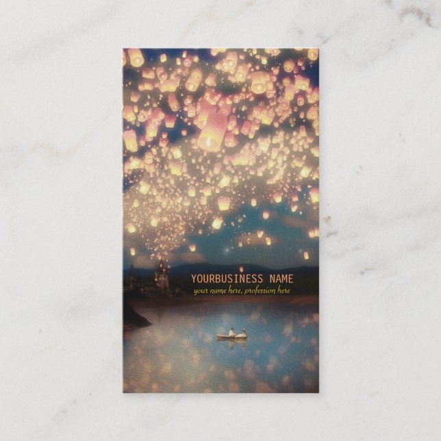 Liebe-Wunsch-Laternen Visitenkarte (Vorderseite)