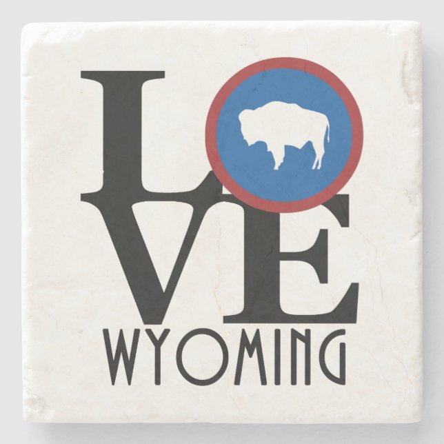 LIEBE Wyoming Steinuntersetzer (Vorderseite)