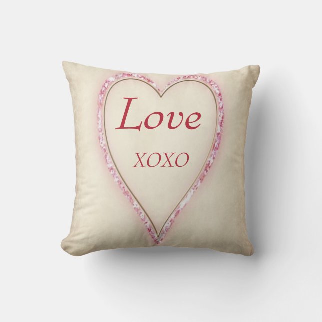 "Liebe" XOXO Kissen (Vorderseite)