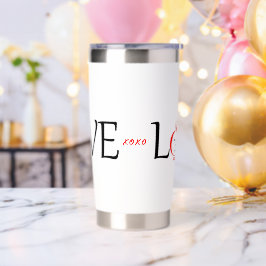 Liebe Xoxo Text-Zeichengestaltung Thermobecher