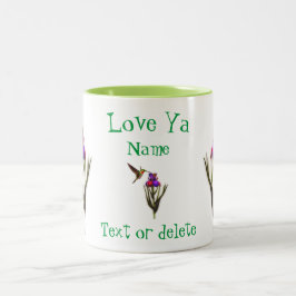 Liebe Ya Hummingbird Iris Personalisiert Zweifarbige Tasse