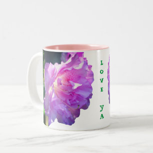 Liebe Ya Pink Azalea Blume Zweifarbige Tasse