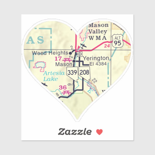 Liebe Yerington NV Aufkleber (Blatt)