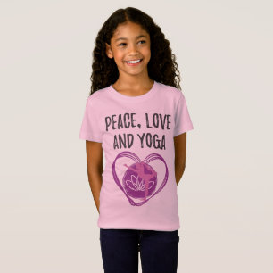 Liebe Yoga Geschenk für Yogis Frieden, Liebe und Y T-Shirt