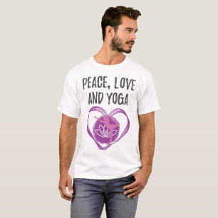 Liebe Yoga Geschenk für Yogis Frieden, Liebe und Y T-Shirt