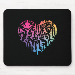 Liebe Yoga Herz Meditation Pose Männer Mädchen Fra Mousepad