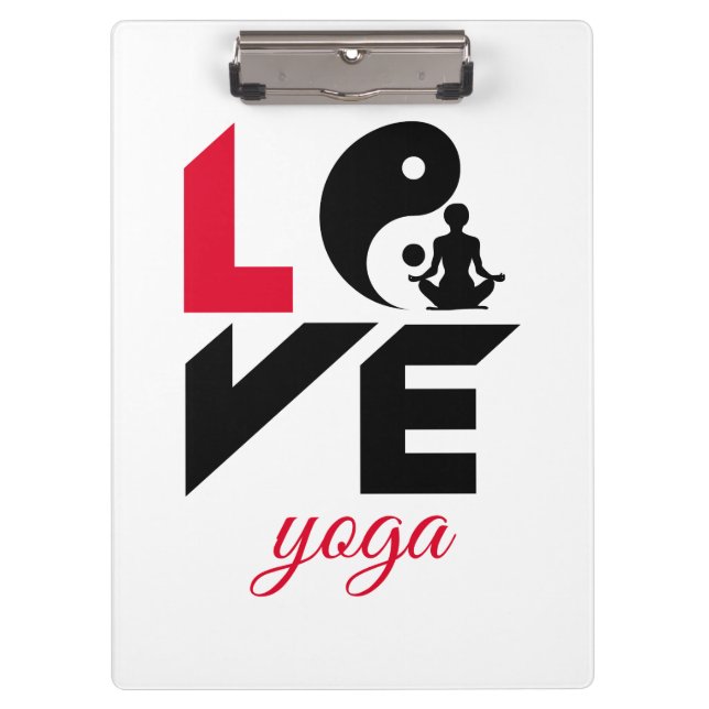 Liebe-Yoga Klemmbrett (Vorderseite)