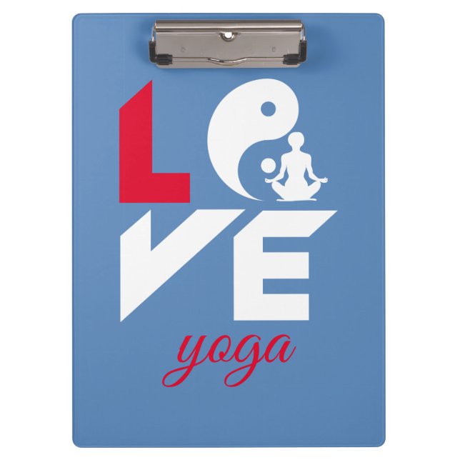 Liebe-Yoga Klemmbrett (Vorderseite)