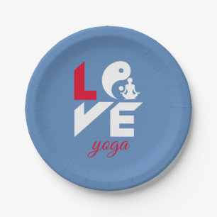 Liebe-Yoga Pappteller