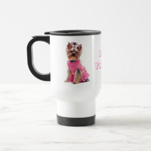 Liebe Yorkie Yorkshire Terrier Welpe Dog Travel Mu Reisebecher