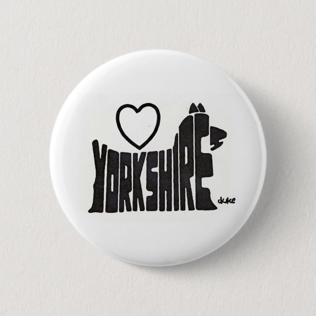 LIEBE-YORKSHIRE-KNOPF BUTTON (Vorderseite)