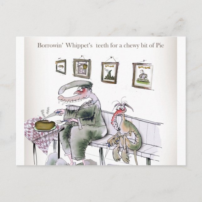 Liebe Yorkshire Leihen Peitsche Zähne Postkarte (Vorderseite)