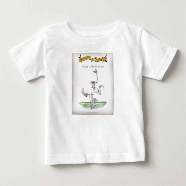 Liebe-Yorkshire 'wirkliches cricket Baby T-shirt (Vorderseite)