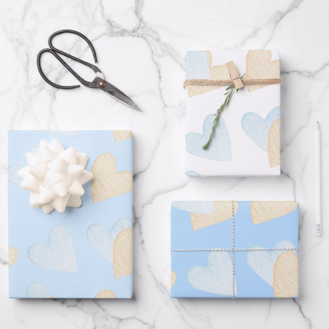 Liebe You Baby Boy Wrapping Paper Sheets Geschenkpapier Set (Vorderseite)